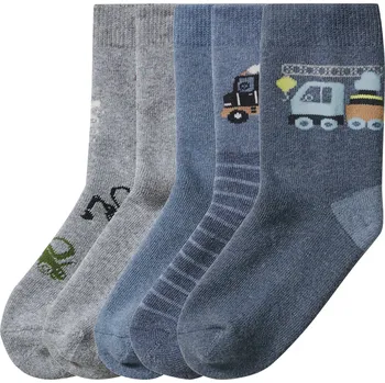 lupilu® Chlapecké termo ponožky s BIO bavlnou, 5 párů (šedá/modrá, 19/22)