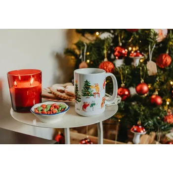 ePiPí Velký keramický hrnek 450 ml - Vánoční myšky