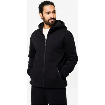 Pánská mikina DOMYOS Pánská mikina na zip s kapucí 3XL ČERNÁ