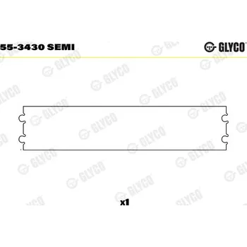 Motor automobilu Ložiskové pouzdro, ojnice GLYCO 55-3430 SEMI
