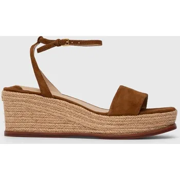 Dámské sandále Semišové sandály Lauren Ralph Lauren Leona béžová barva, 8029200000000000 802920421002.200 88X, EUR 38