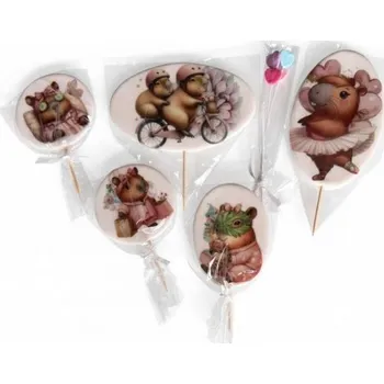 Jedlá dekorace na dort Cukrová dekorace Kapibara happy days TOP - I LOVE CAKES