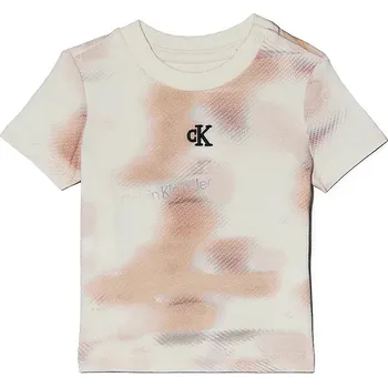 Dětské tričko Calvin Klein Jeans oranžová barva, IN0IN00293 IN0IN00293.PPYA 24X, vel. 80