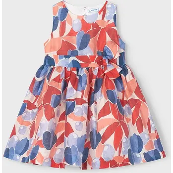 Dívčí šaty Dětské lněné šaty Mayoral 3913.6B.Mini.PPYA červená 33X, vel. 140