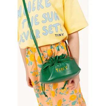 Dětská kabelka Tinycottons SOLID BUCKET BAG zelená barva, SS25-388 SS25.388 77X, vel. ONE SIZE