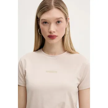 Pánské tričko Tričko Superdry béžová barva, W1011639A-7SJ W1011639A.7SJ 80X, vel. L