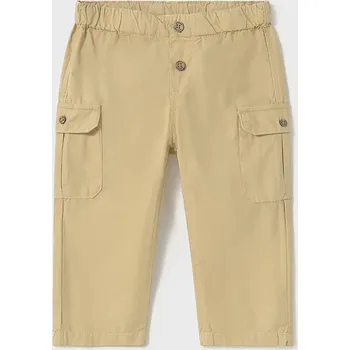 Chlapecké kalhoty Dětské bavlněné kalhoty Mayoral 1581.3E.Baby.PPYA béžová 12X, vel. 86