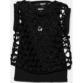 Dětský top Dkny černá barva, D62317 D62317.114.150 99X, vel. 114