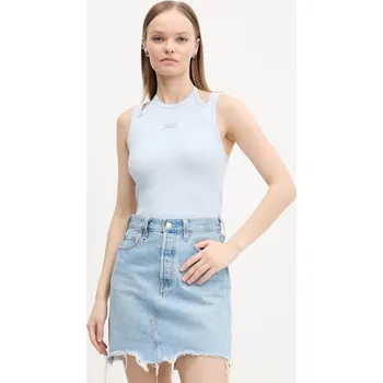 Top Tommy Jeans DW0DW20325 modrá 05X, vel. S