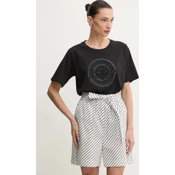 Pánské tričko Bavlněné tričko Liu Jo černá barva, TA5174 JS923 TA5174.JS923 99X, vel. S