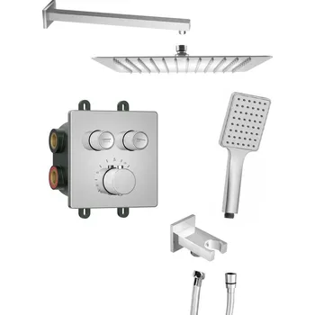 Vodovodní baterie SAPHO SMART SELECT podomítkový sprchový set s termostatickou baterií, 2 výstupy, vyústění, chrom RP042-01