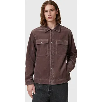 Pánská košile Manšestrová košile AllSaints CASTLEFORD hnědá barva, relaxed, s klasickým límcem, M084OB 89X, vel. XXL