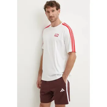 Pánské tričko Bavlněné tričko adidas M C COLLE Collegiate JJ1606 bílá 00X, vel. M
