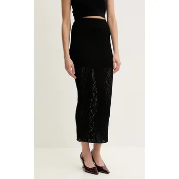 Dámská sukně Sukně Silvian Heach GIRBOVA černá barva, maxi, pouzdrová, GPP25304LO 99X, vel. S