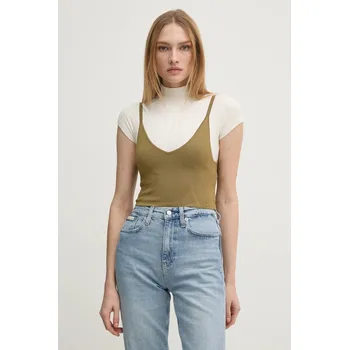 Top Calvin Klein Jeans J20J224805 zelená 19X, vel. M
