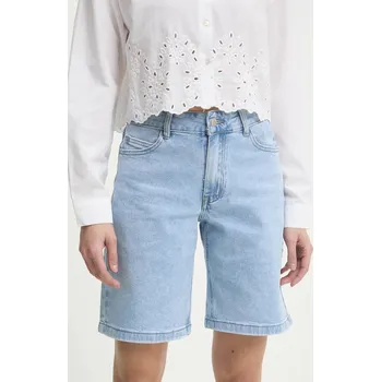 Dámské kraťasy Džínové šortky Answear.LAB dámské, modrá barva, hladké, high waist rd9070.1.flk 55X, vel. XS