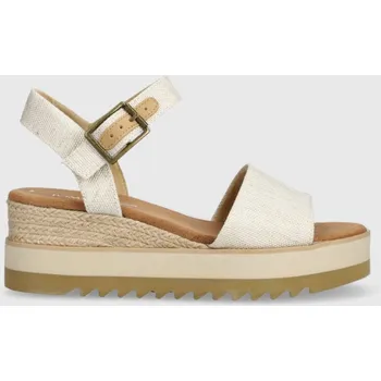 Dámské sandále Sandály Toms Diana dámské, béžová barva, na klínku 10017908 01X, EUR 38.5