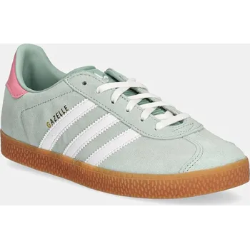 Chlapecké tenisky Dětské semišové sneakers boty adidas Originals GAZELLE IG9152 zelená 97X, EUR 38 2/3