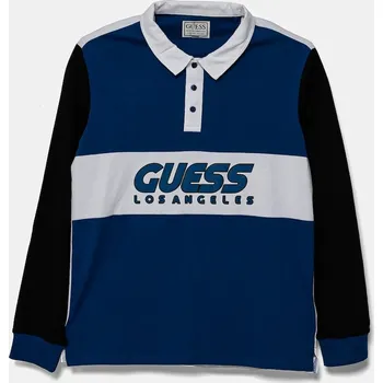 Chlapecké oblečení Dětské bavlněné tričko s dlouhým rukávem Guess L5RP00.KCNQ4.PPYA modrá 55X, vel. 122-125