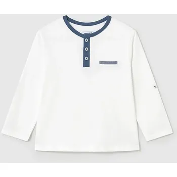 Dětské bavlněné tričko s dlouhým rukávem Mayoral 1067.3A.Baby.PPYA modrá 95X, vel. 74