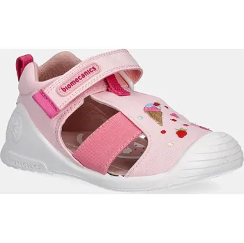 Dívčí sandály Dětské sandály Biomecanics růžová barva, 252183 03X, EUR 22