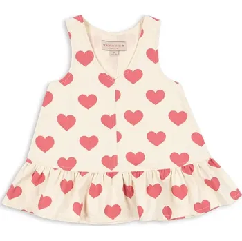 Dámské šaty Dětské bavlněné šaty Konges Sløjd MAGOT DRESS GOTS béžová barva, mini, KS103365 02X, vel. 98