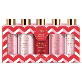 Kosmetická sada The Luxury Bathing Company Dárková sada sprchových gelů Vanilka & Mandle 5 ks + 2 měsíce na vrácení zboží