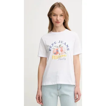 Pánské tričko Bavlněné tričko Pepe Jeans VENUSA PL506056 bílá 00X, vel. XS