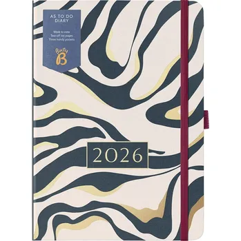 Diář Busy B Týdenní diář To Do Charcoal Marble A5 2026 šedá