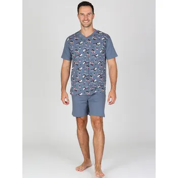 Pánské pyžamo Pánské krátké pyžamo OSVALD - M