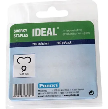 Příslušenství pro plot Svorka Ideal pro sponkovací kleště Profi, 200 ks, Zn+PVC antr