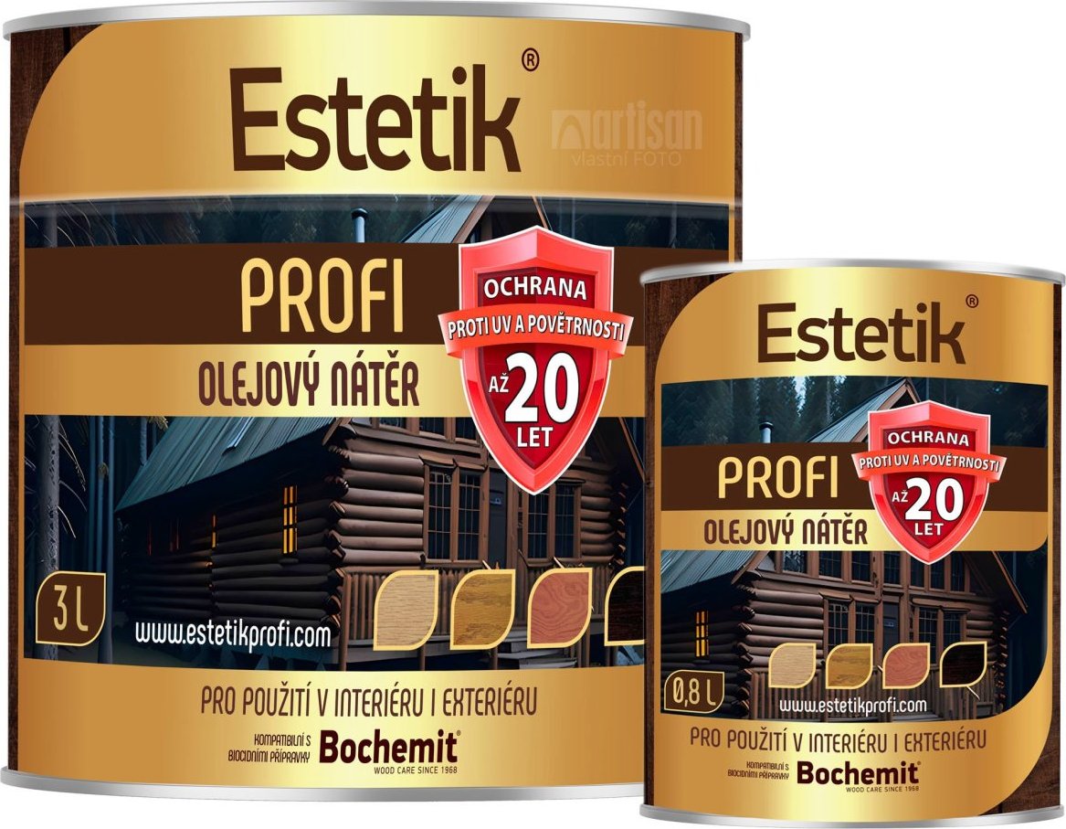 ESTETIK Profi - extrémně odolná olejová lazura 3 l Dub