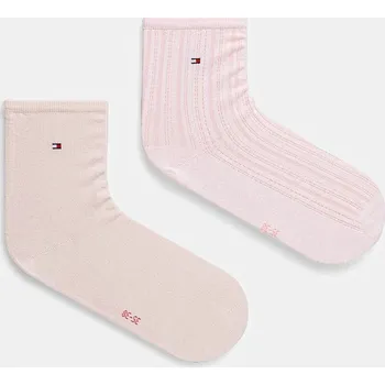 Pánské oblečení Ponožky Tommy Hilfiger 2-pack 701232613 růžová 03X, vel. 35/38