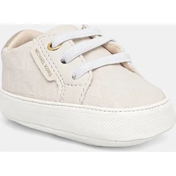Chlapecká obuv Dětské boty Michael Kors BABY DARLEANE béžová barva, MK02536256 01X, EUR 18