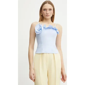 Dámská halenka Bavlněná halenka Marella ELLENO dámská, modrá barva, hladká, 2513161031200 50X, vel. 38