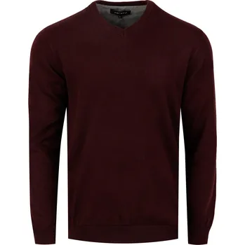 Pánský svetr FERATT Pánský svetr NIKO 25 vínový Velikost: XXL