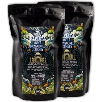 Káva Káva Kafista "India Monsooned Journey" - zpracování monzunováním - 100 % Robusta - 2 x 500 g