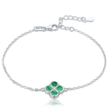 Náramek Leru Stříbrný náramek Malachit/perleť Délka náramku: Malachit