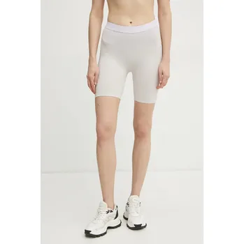 Dámské kraťasy Kraťasy PLEIN SPORT dámské, šedá barva, s potiskem, high waist, SAEC WJT2058 STE003N SAEC.WJT2058.STE003N 09X, vel. L