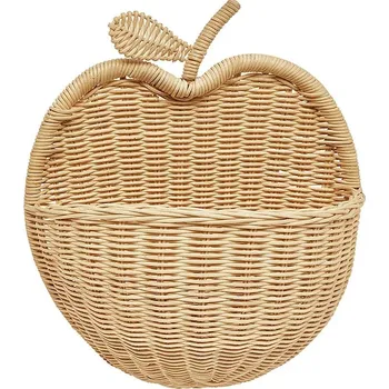 Úložný box Nástěnný úložný koš OYOY Wall Basket Apple M107276 béžová 12X