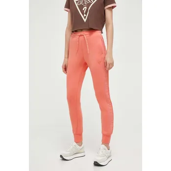 Tepláky Guess ALLIE oranžová barva, s potiskem, V2YB18 K7UW2 V2YB18.K7UW2 24X, vel. L