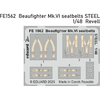 Plastikový model Eduard 1/48 Beaufighter Mk.VI seatbelts STEEL (REVELL)