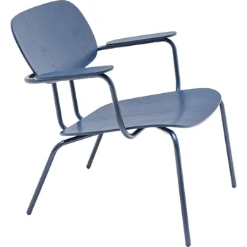 Křeslo MDD Modré lounge křeslo New School s područkami