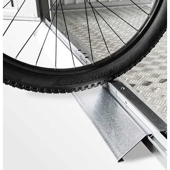 Zahradní úložný box Biohort Rampa na práh dveří Neo stříbrná 170 cm 9 cm | cena za ks