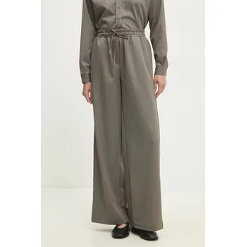 Dámské kalhoty Kalhoty Answear.LAB dámské, zelená barva, jednoduché, high waist 45112.tos 91X, vel. S