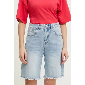 Dámské kraťasy Džínové šortky Answear.LAB dámské, modrá barva, hladké, high waist KS2113.ms 55X, vel. XS