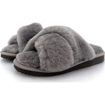 Dámské pantofle Dámské vlněné papuče RUNE, šedé 40