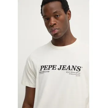 Pánské tričko Bavlněné tričko Pepe Jeans DYLAN TEE PM509728 béžová 01X, vel. L
