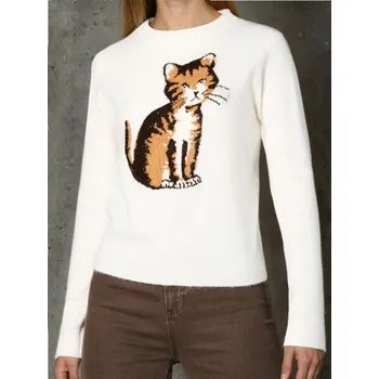 Dámský svetr Sinsay - Svetr s potiskem - krémová - 339FJ-01X - 339FJ-01X-L