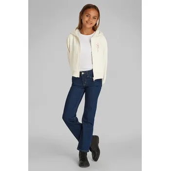 Chlapecká mikina Dětská mikina Calvin Klein Jeans béžová barva, s kapucí, hladká, IG0IG02851 IG0IG02851.128.176.PPYA 01X, vel. 176